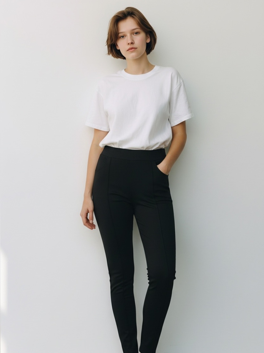 Women's Style & Co. Black Slim Pull On Ponte Pants Size 6